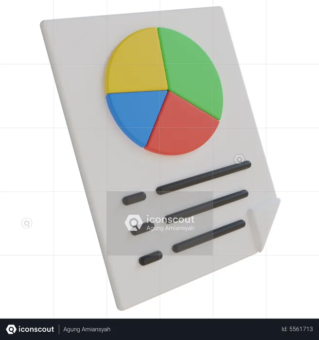 Data Report  3D Icon