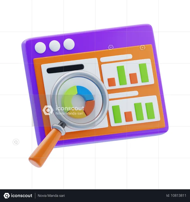 Data Research  3D Icon