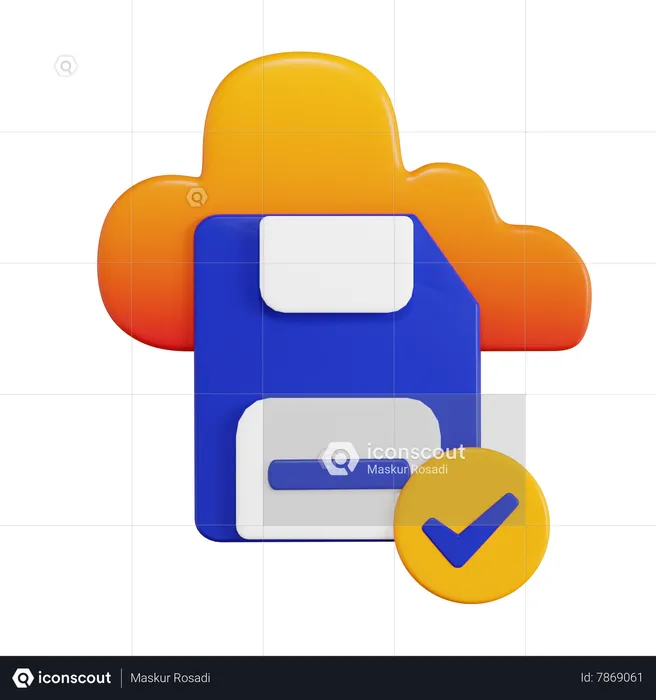 Data Saving  3D Icon