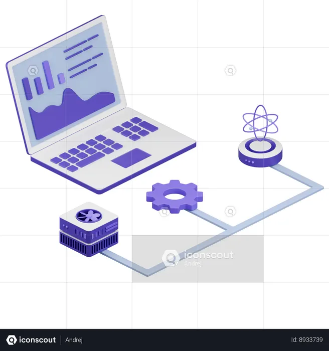 Data Science  3D Icon