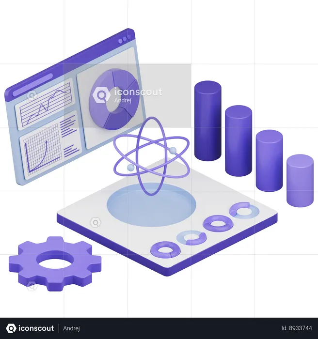 Data Science  3D Icon