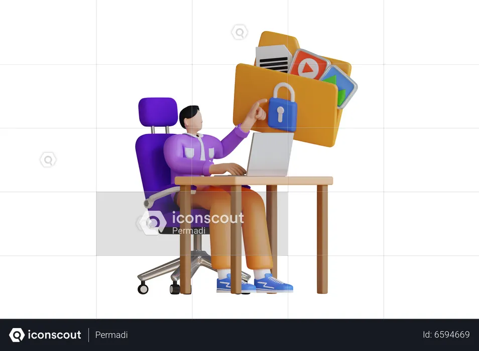 Data Security  3D Icon