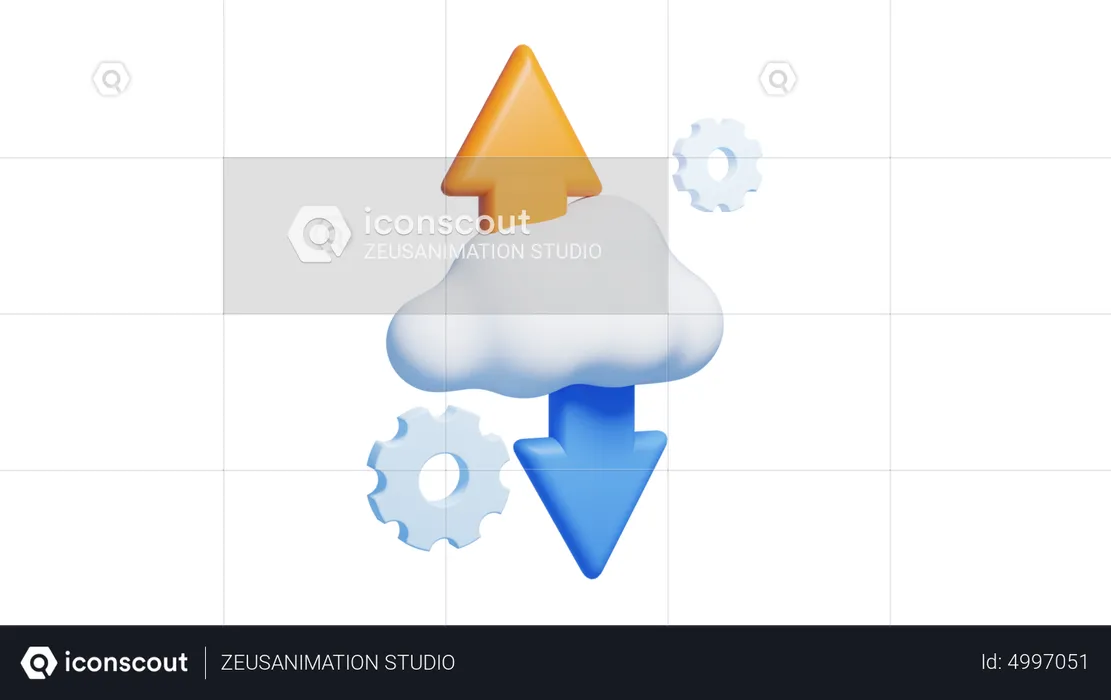 Data Transfer  3D Icon