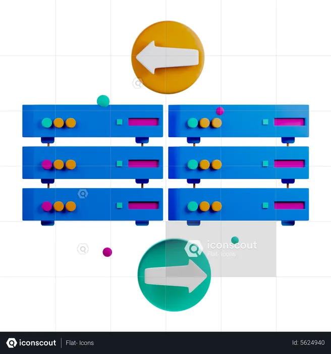 Data Transfer  3D Icon