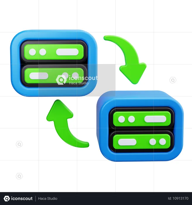 Data transfer  3D Icon