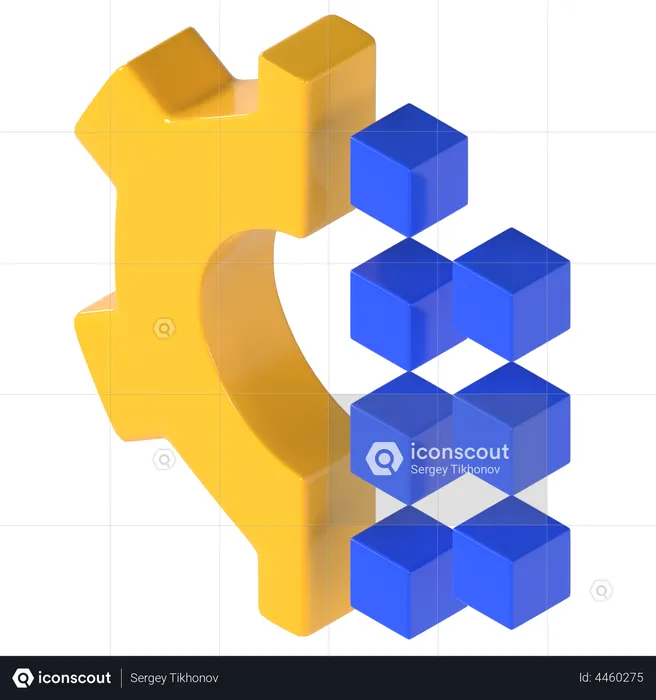 Data Transformation  3D Illustration