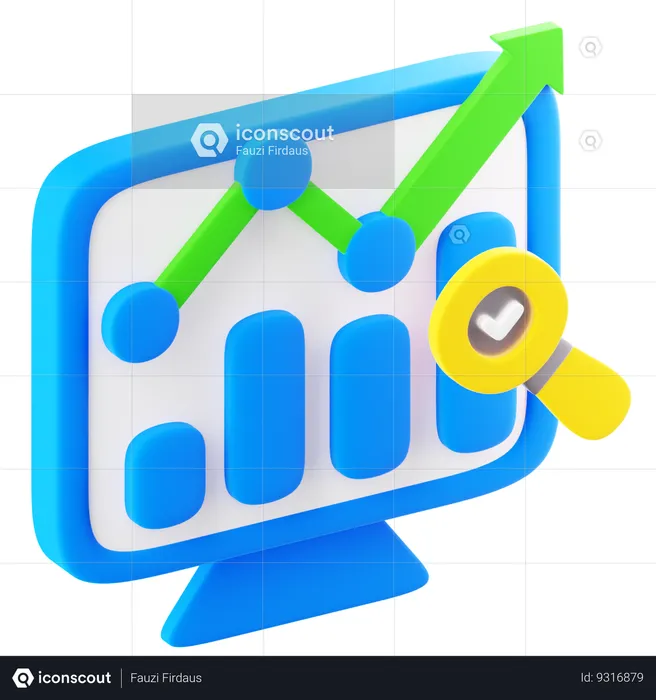 Data Trends  3D Icon