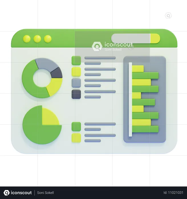 Data Visualization  3D Icon