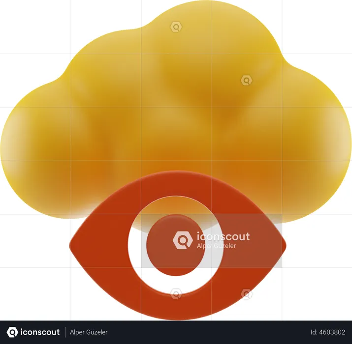 Database Cloud View  3D Illustration