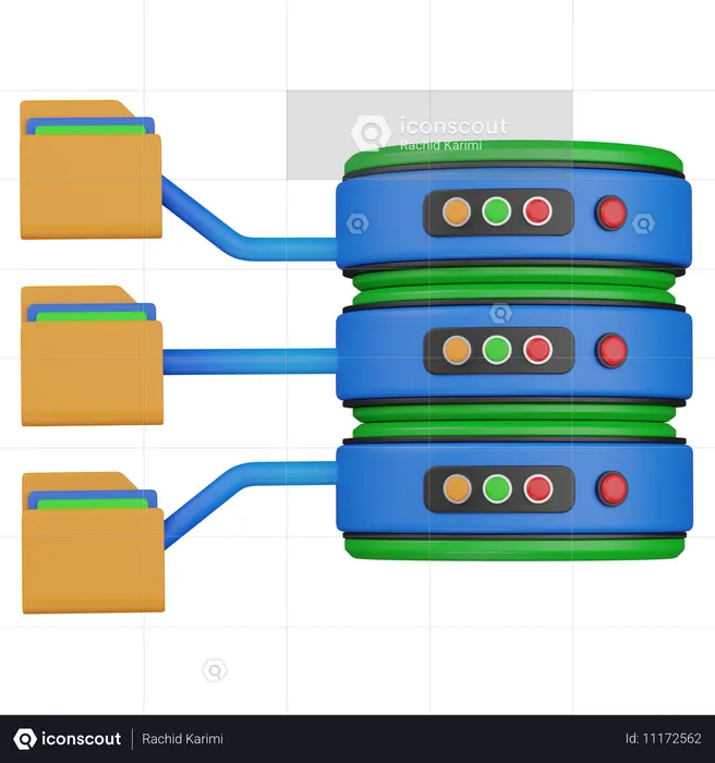 Database Folder  3D Icon