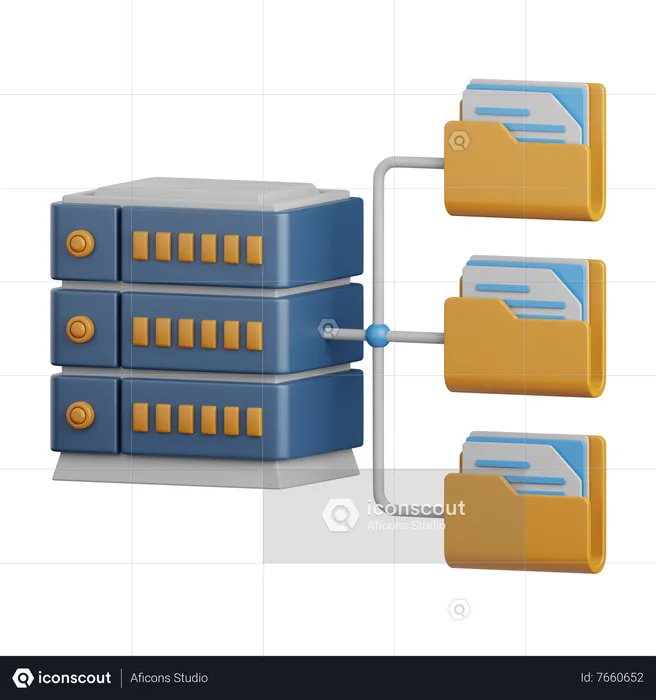 Database Folder  3D Icon