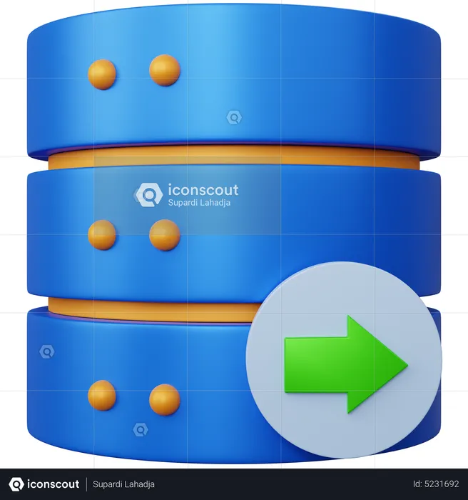 Database Import  3D Icon