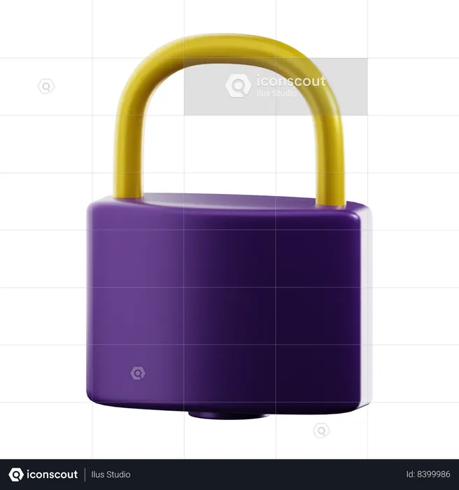 Database Lock  3D Icon