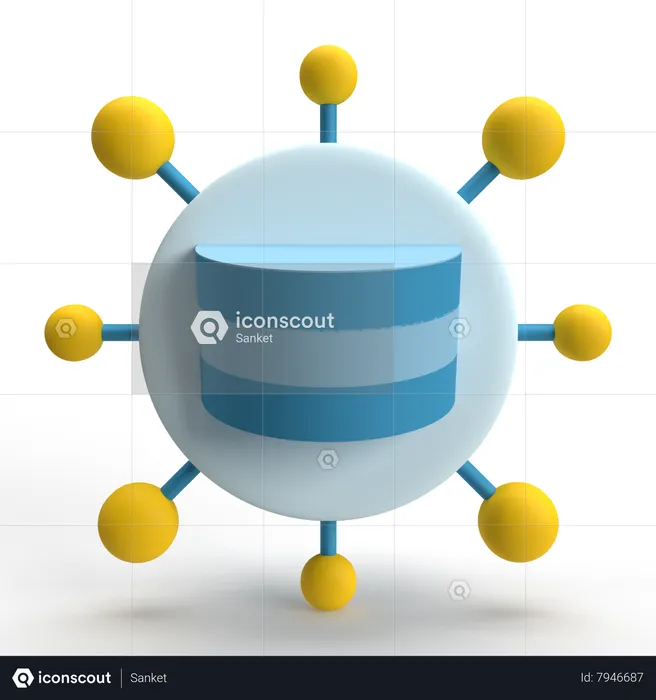 Database Network  3D Icon