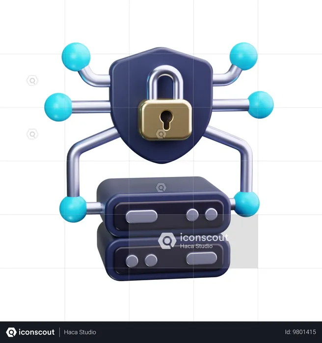 Database security  3D Icon