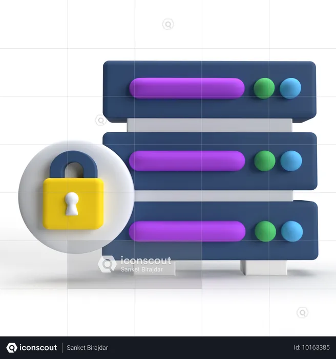 Database Security  3D Icon