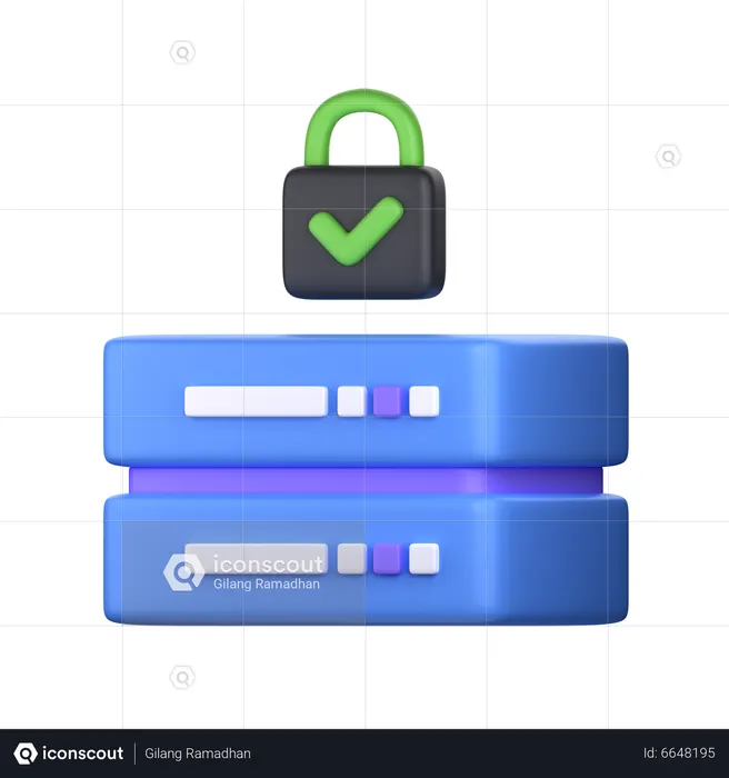 Database Security  3D Icon