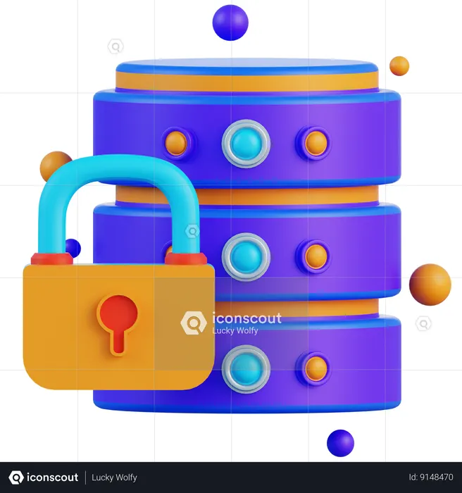 Database Security  3D Icon