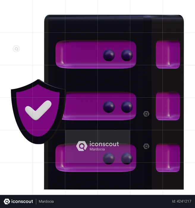 Database Security  3D Illustration