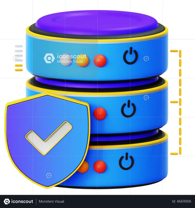 Database Security  3D Illustration