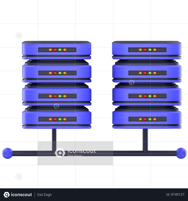 データベースサーバー  3D Icon