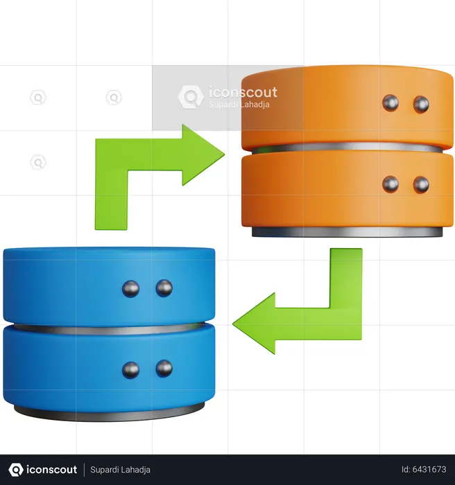 Database Transfer  3D Icon