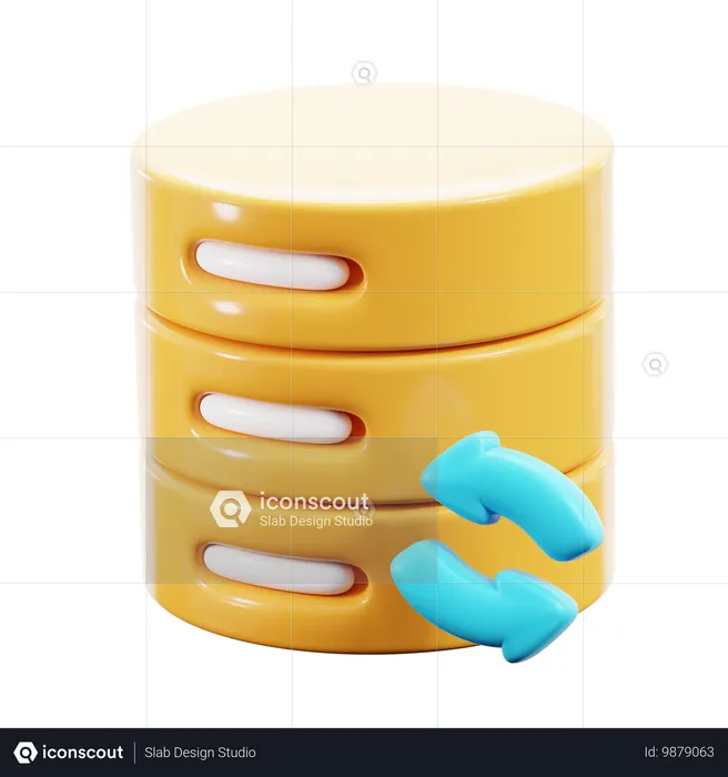 Databese sync  3D Icon