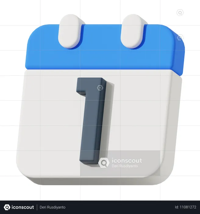 Date 1  3D Icon