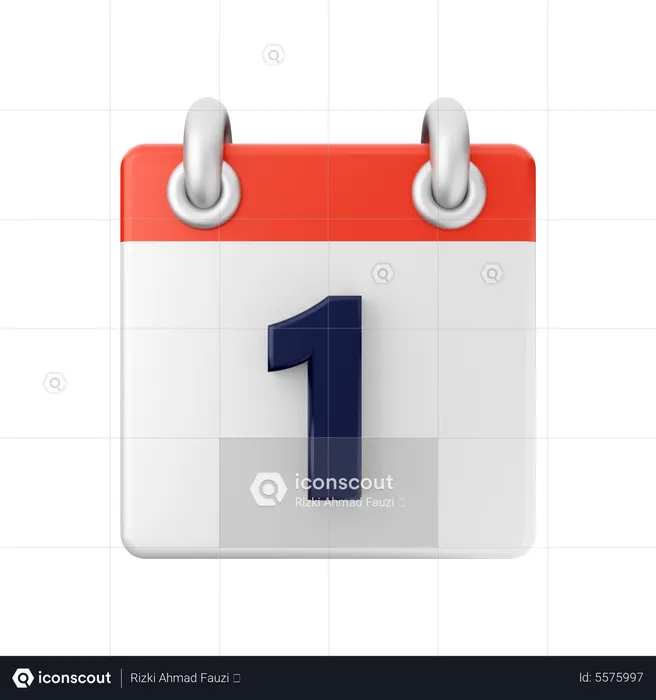 Date 1  3D Icon