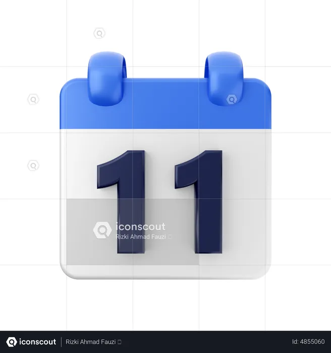 Date 11  3D Icon