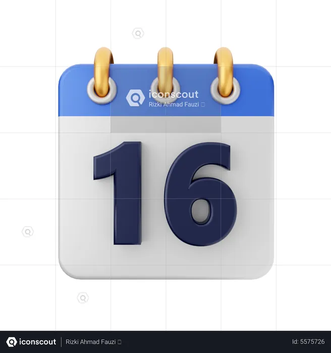 Date 16  3D Icon