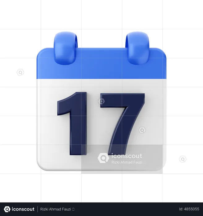 Date 17  3D Icon