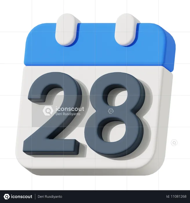 Date 18  3D Icon