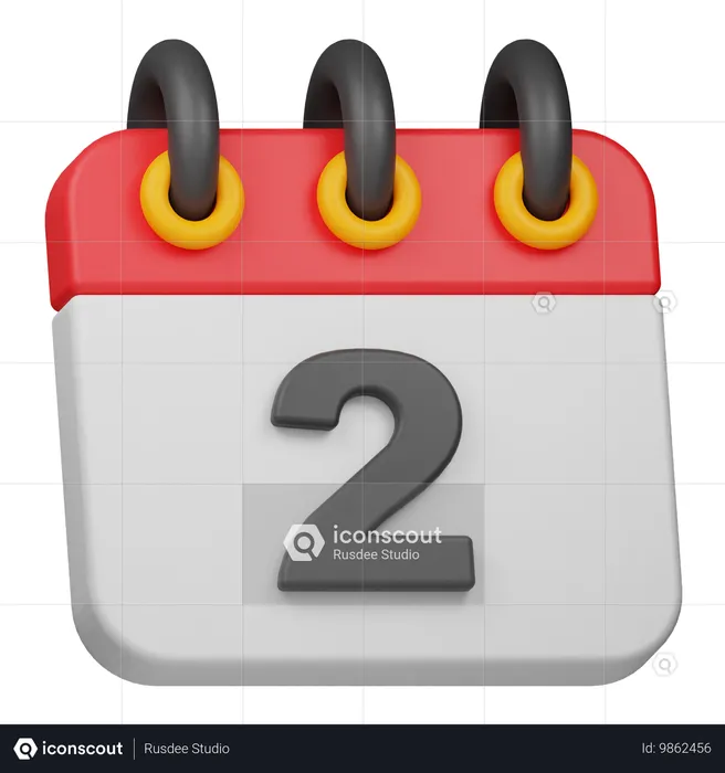 Date 2  3D Icon