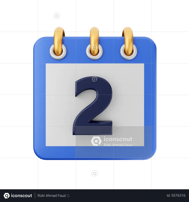 Date 2  3D Icon