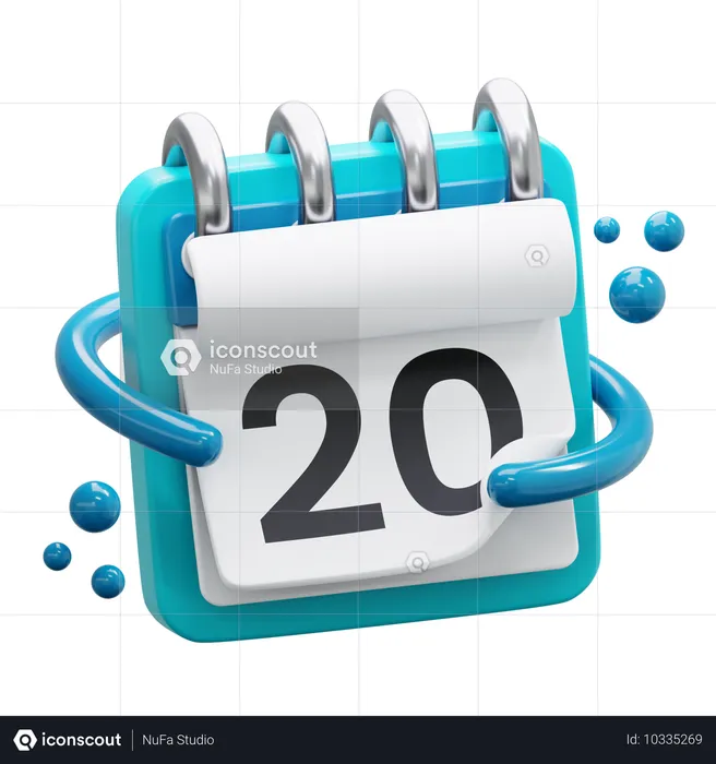 Date 20  3D Icon