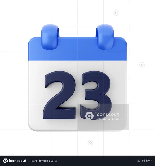 Date 23  3D Icon