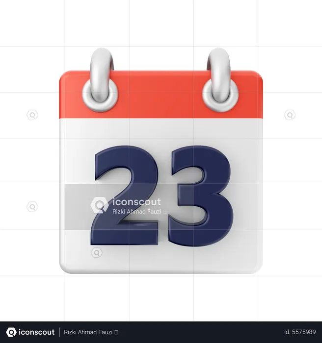 Date 23  3D Icon