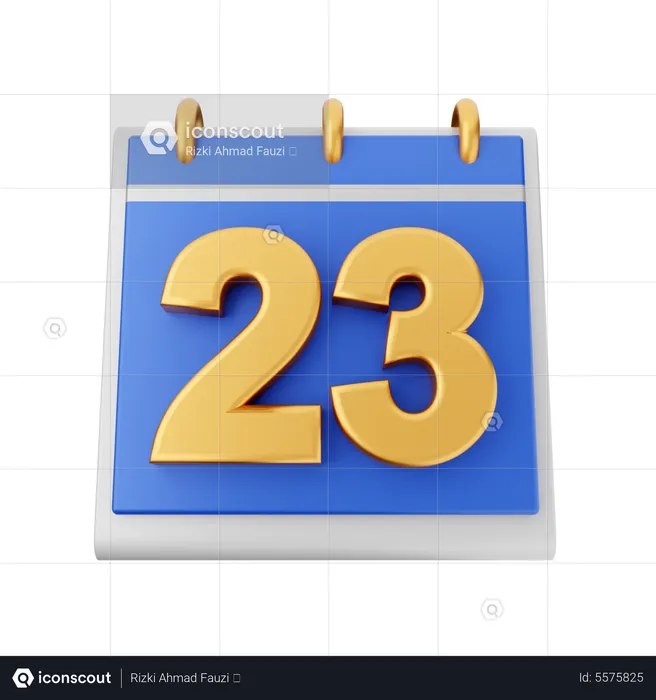Date 23  3D Icon