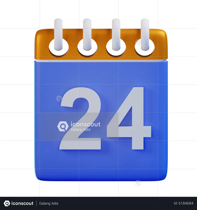 Date 24  3D Icon