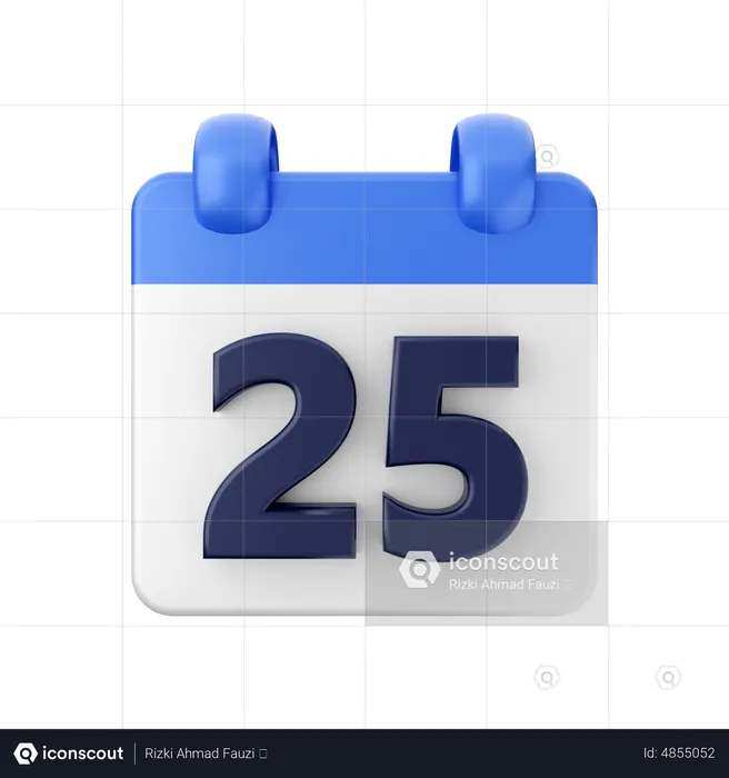 Date 25  3D Icon