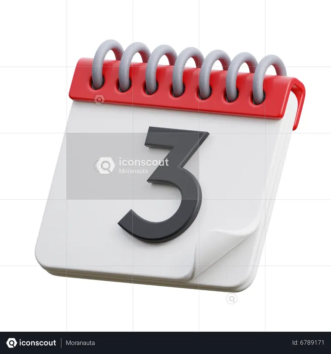 Date 3  3D Icon