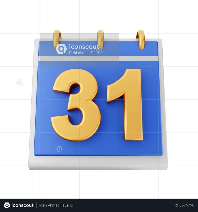 Date 31  3D Icon