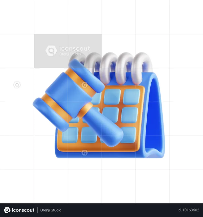 Date d'enchère  3D Icon