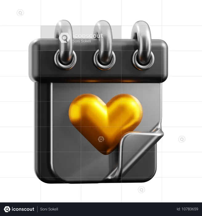 Date de marriage  3D Icon