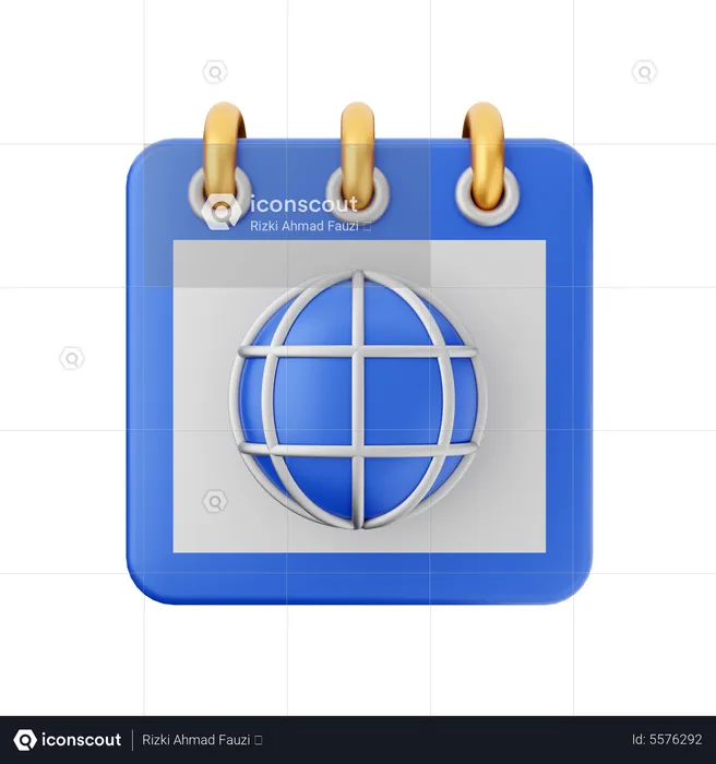 Date mondiale  3D Icon