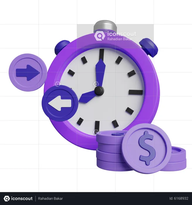 Date limite financière  3D Icon