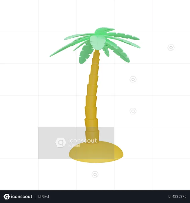 Date Palm Tree  3D Illustration