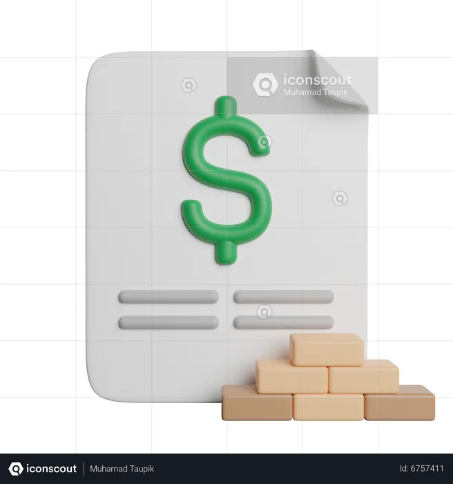 Datei Finanzen  3D Icon