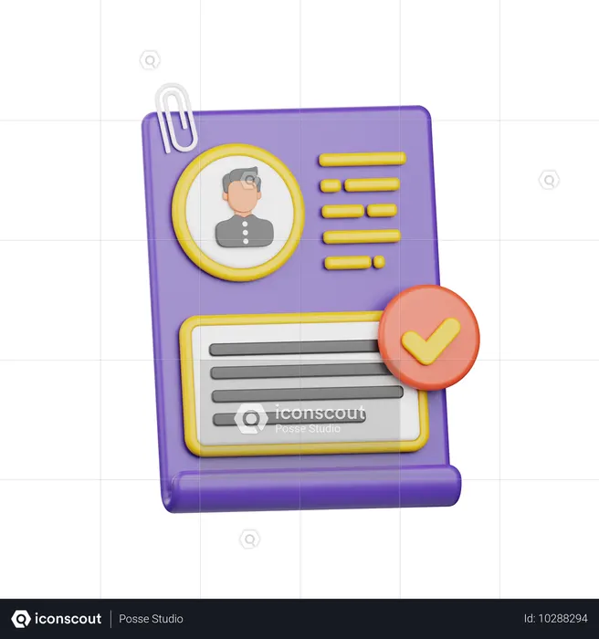 Datei genehmigt  3D Icon